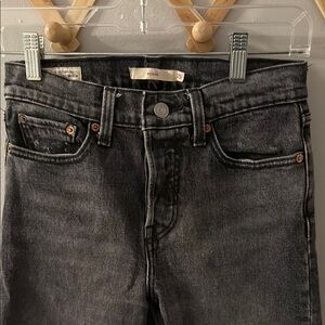 Levi Wedgie Black Denim Jeans